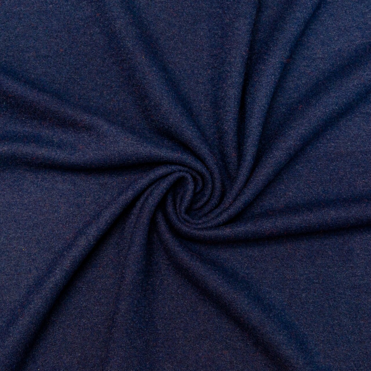 1 Yard Navy Boiled Wool Coating Fabric Heavyweight Solid Blue Winter Sewing Material